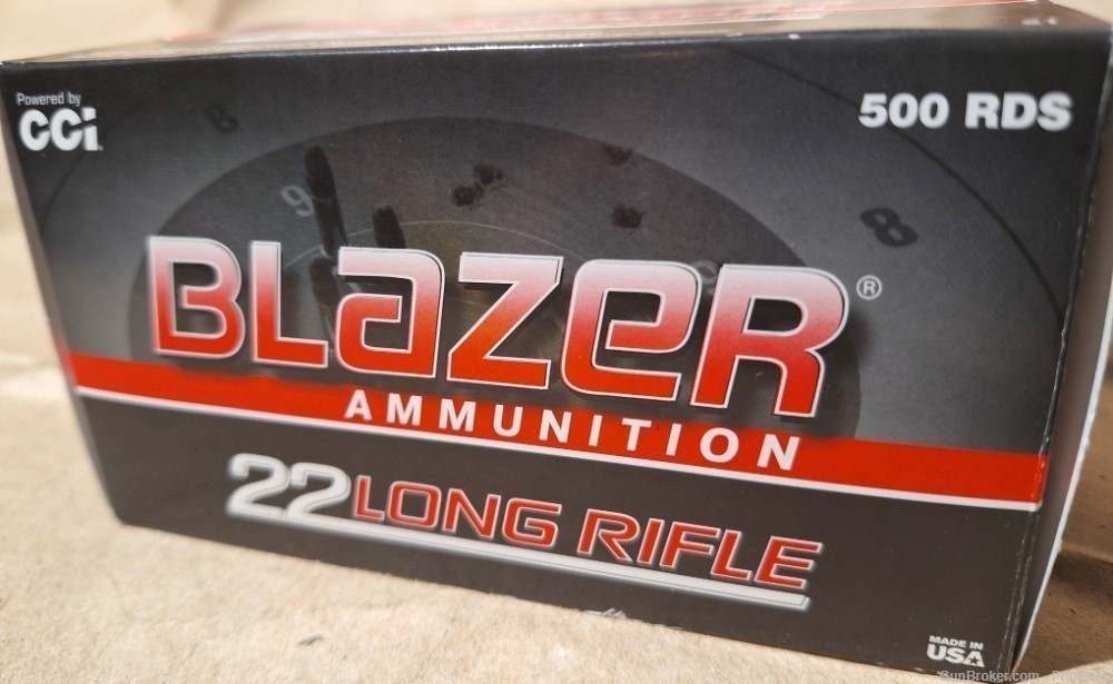 22LR AMMO 500RNDS BULK PACK brick .22 LR rimfire CCi Blazer 40gr LRN 500 AR-img-5