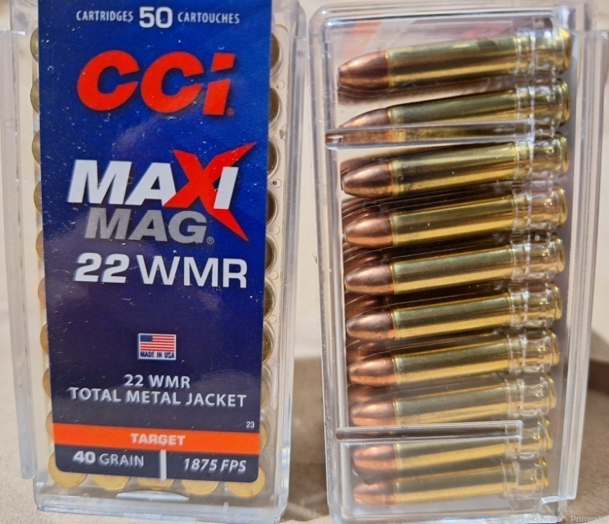 22WMR CCi Maxi Mag AMMO 22 WMR rimfire 40gr FMJ 100rnds rifle ammunition-img-0