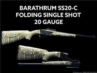 BARATHRUM SS20-C - SINGLE SHOT FOLDING SHOTGUN - 20 GA - BACKPACK GUN!