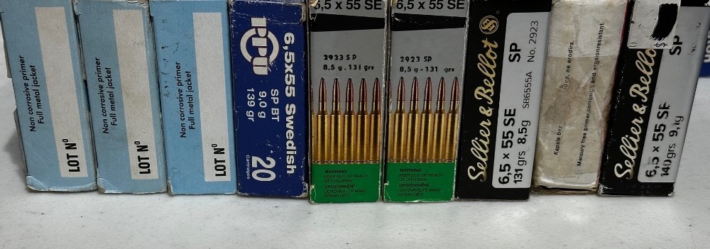 180 rounds of new old stock 6.5x55 Swedish 6.5 Swede brass cased rifle ammo-img-2