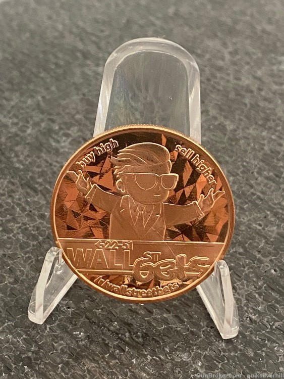 Really Cool 2021 Wall Street Bets 1 Ounce Copper Round-img-0