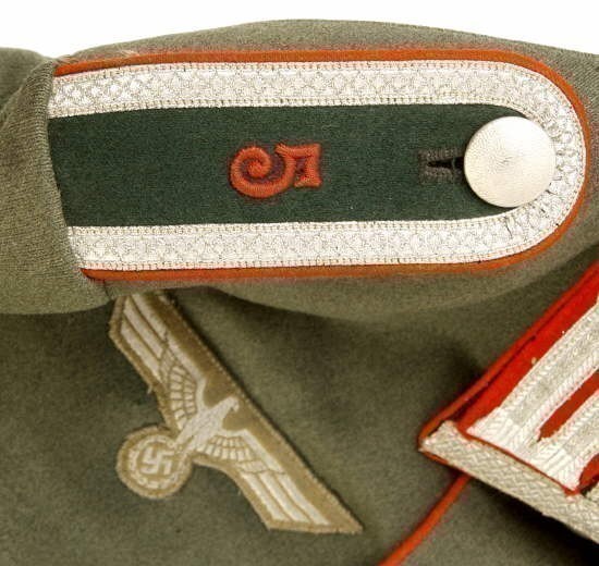 GERMAN WWII ARMY NCO ARTILLERY PIPED PARADE TUNIC NICE & COMPLETE (RARE)-img-3