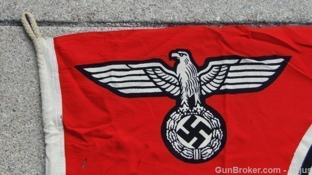 GERMAN WWII NAVAL KRIEGSMARINE MARKED PRINTED STATE SERVICE FLAG PRE-1945 -img-4