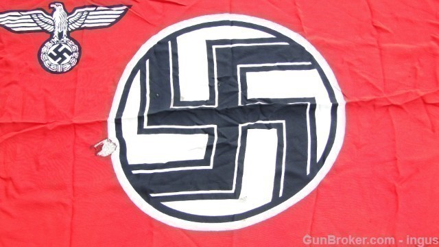 GERMAN WWII NAVAL KRIEGSMARINE MARKED PRINTED STATE SERVICE FLAG PRE-1945 -img-5
