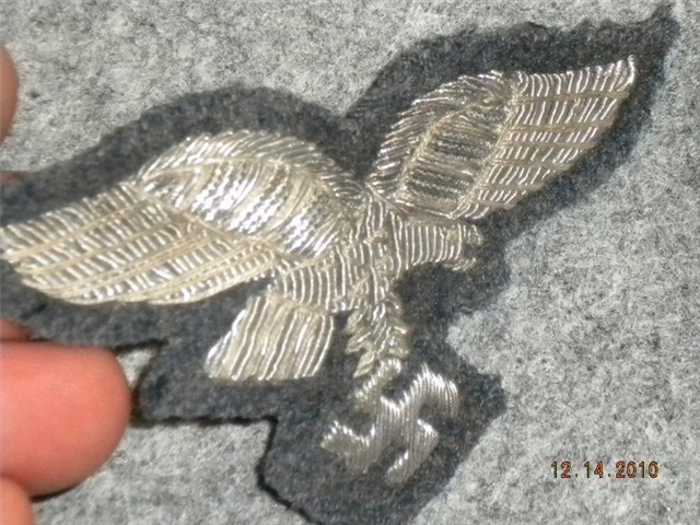 GERMAN WWII LUFTWAFFE OFFICERS BREAST EAGLE PRE-1945 (EARLY) EXCELLENT-img-4