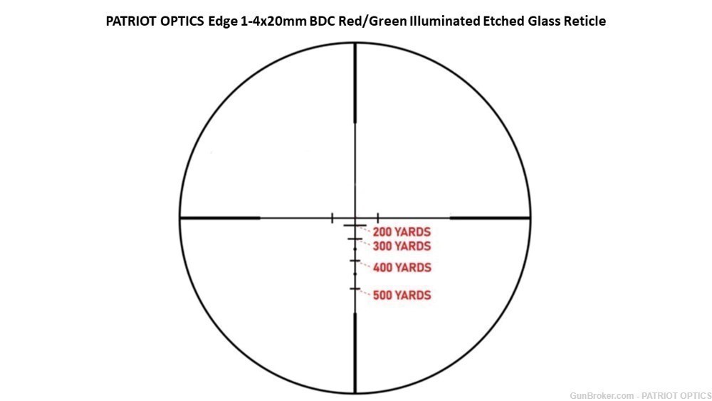 PATRIOT OPTICS 1-4x20 SFP Rifle Scope Illuminated Reticle W 25.4mm Mount-img-4