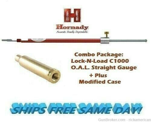 Hornady Lock-N-Load STRAIGHT OAL Gauge C1000 + 303 British Modified Case -img-0