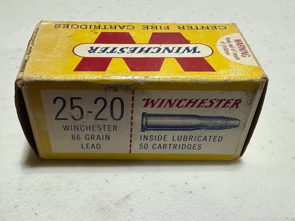 50 rounds of new old stock Winchester 25-20 Win 86 grain lead ammo-img-3
