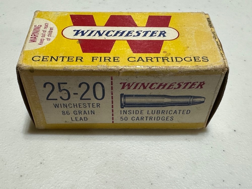 50 rounds of new old stock Winchester 25-20 Win 86 grain lead ammo-img-1