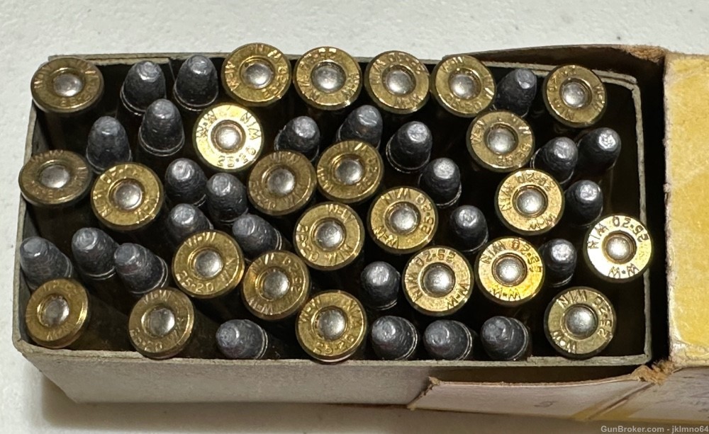50 rounds of new old stock Winchester 25-20 Win 86 grain lead ammo-img-5