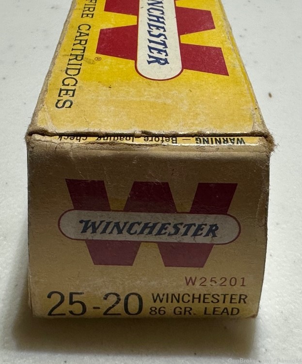 50 rounds of new old stock Winchester 25-20 Win 86 grain lead ammo-img-0