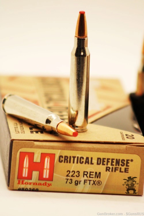 HORNADY Critical Defense.223 REM 73 Grain FTX AR15 Home Defense 20 rds-img-3