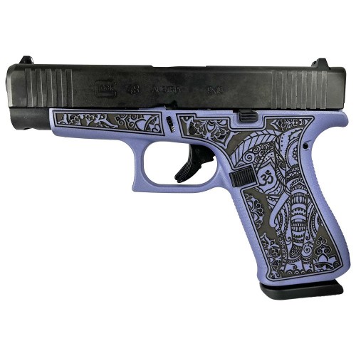 Glock 48 9mm 10rd Elephant Engraving Crushed Orch-img-0