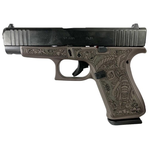 Glock 48 9mm 10rd Vortex Bronze Elephant Engraved-img-0