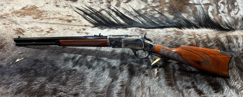NEW 1873 WIN SPORTING RIFLE 45 COLT 18" CHECKERED GREAT WOOD CIMARRON -img-2