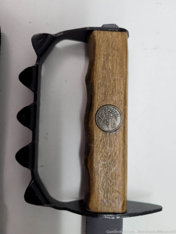 USMC commemorative Trench Knife with finger guard and nylon belt case -img-1