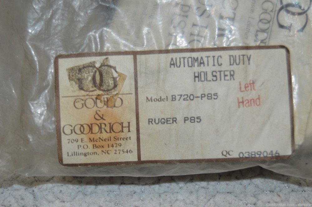 Left Hand Duty Holster For Ruger P85 89 Series Pistols Black Gould & Goodri-img-1