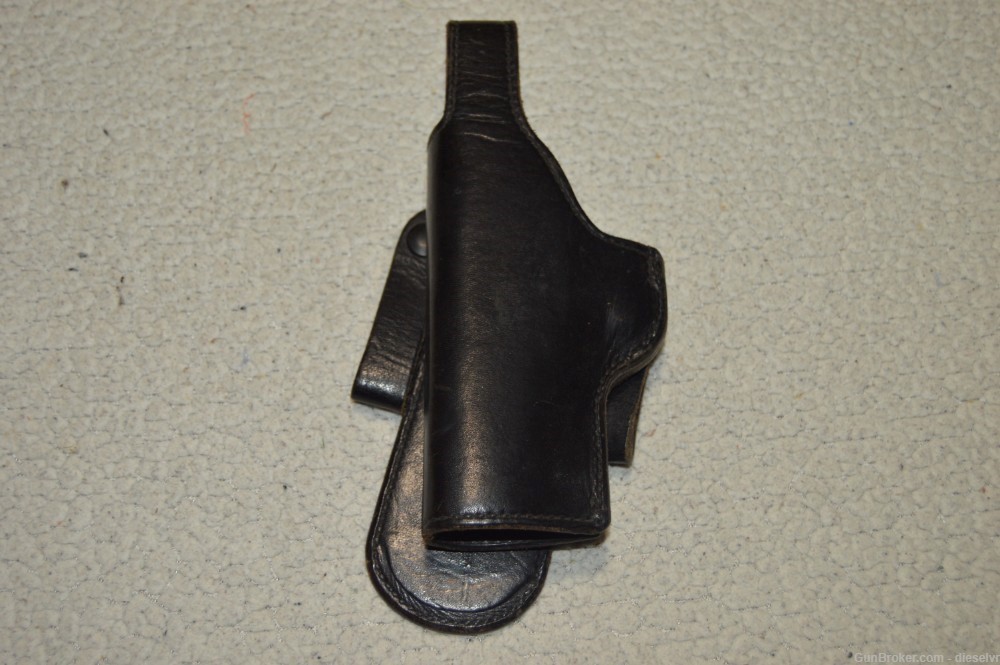 Left Hand Black Leather Thumbreak Paddle Holster For Glock 20 21 -img-0