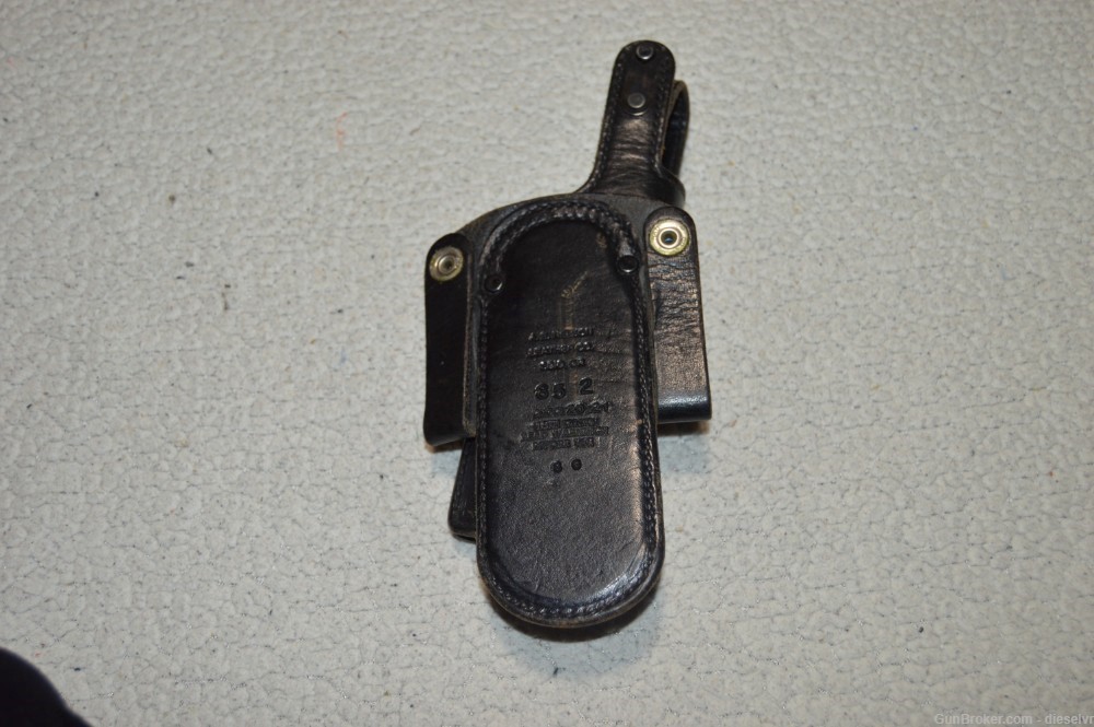 Left Hand Black Leather Thumbreak Paddle Holster For Glock 20 21 -img-1