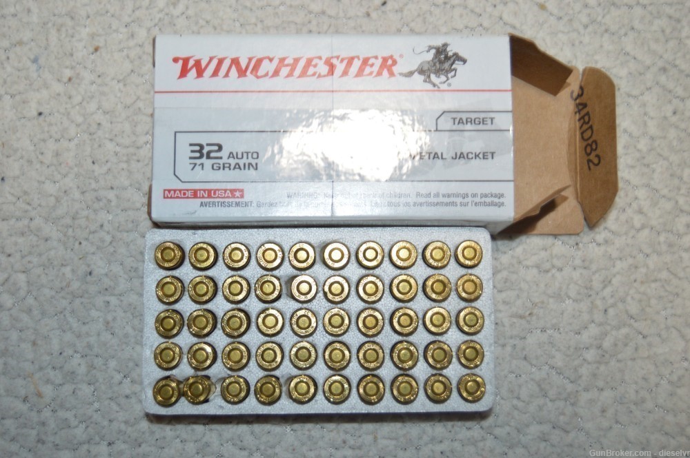 NEW Winchester USA 32 ACP 71 Grain FMJ Ammunition-img-2