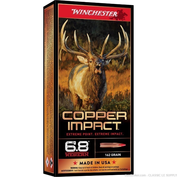 Winchester Copper Impact 6.8 Western Ammo 20 Rounds-img-0