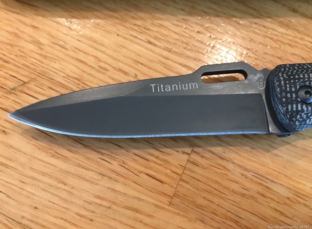 Rare Colt CT495 Titanium Fixed Blade Knife Molle Sheath MICARTA HANDLE BNIB-img-7