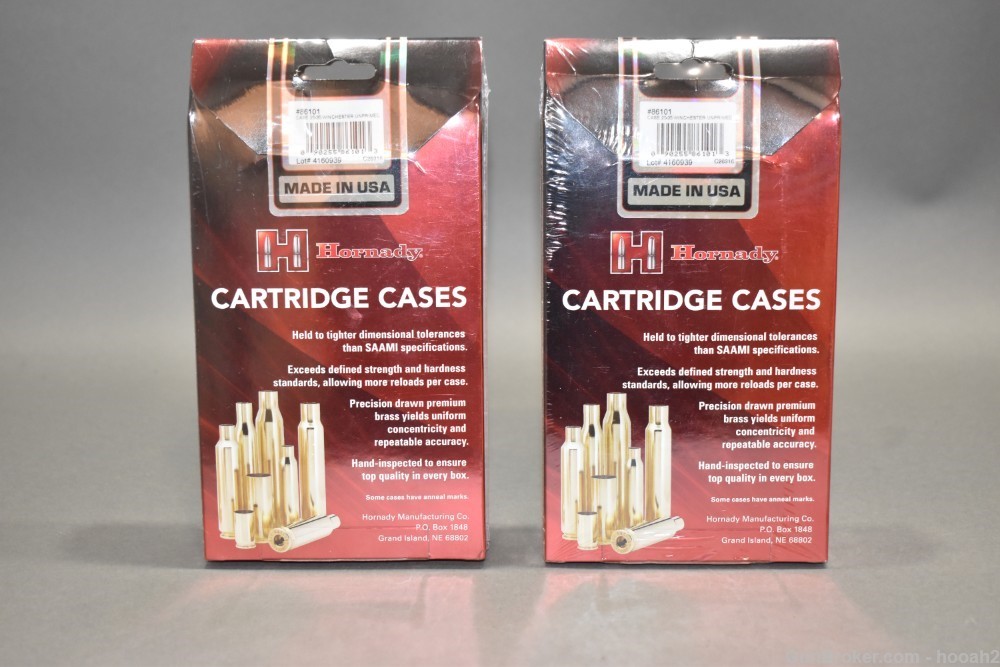 2 Bags 100 Ct Hornady 25-35 Winchester Win Brass Reloading Cartridge Cases -img-1