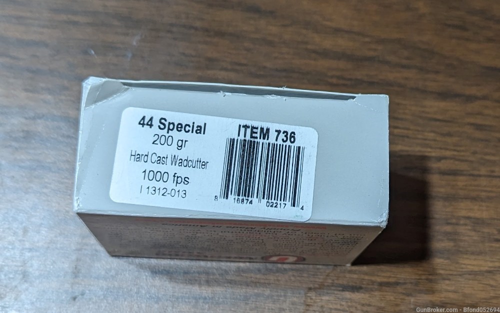 Underwood hard cast wadcutter 44 special ammunition 20 rds-img-1