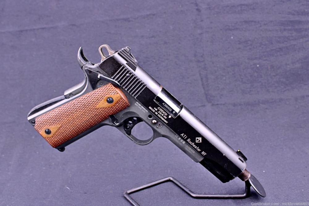 GSG 1911 22 LR 5" THREADED BBL CHECKERED WOOD GRIPS M1911 ATI GSG-1911-img-6