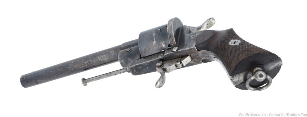 RARE Spanish Military Pinfire Revolver 12mm Elola Eibar Antique Pin Fire-img-2