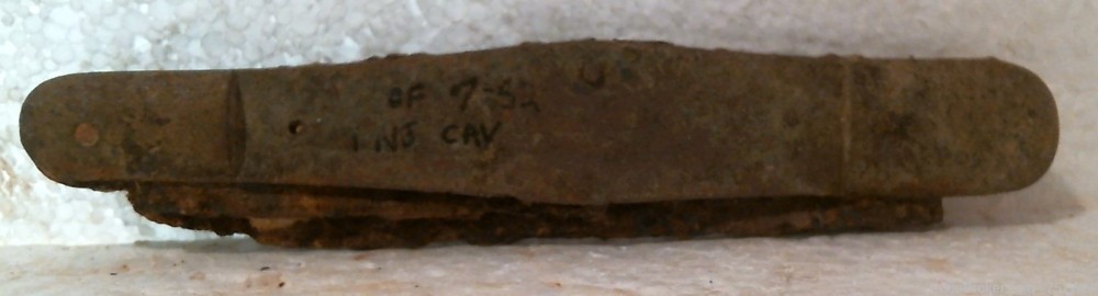 Late Civil War 1st New Jersey Cavalry Battle Relic Folding Pocket Knife-img-0