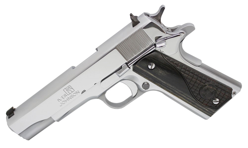 Iver Johnson Arms 1911 A1 Government 70 Series 45 ACP Pistol 5 Chrome 1911C-img-0
