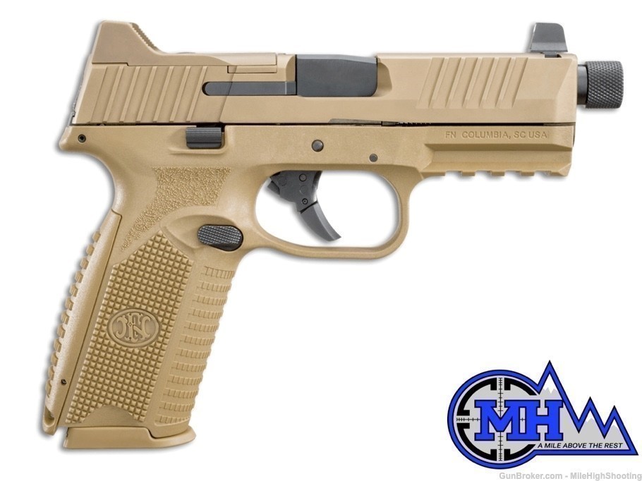 FN 509 Tactical 9mm NMS FDE/FDE NS (1) 17rd Mag (1) 24rd Mag OR - 66-100373-img-1
