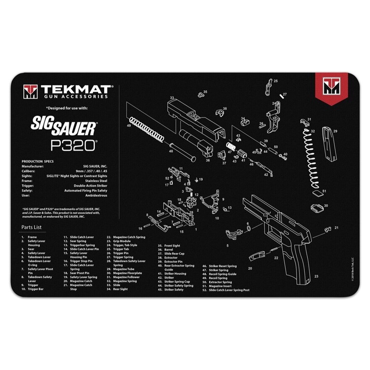 TekMat Sig Sauer P320 17 Gun Cleaning Mat-img-0