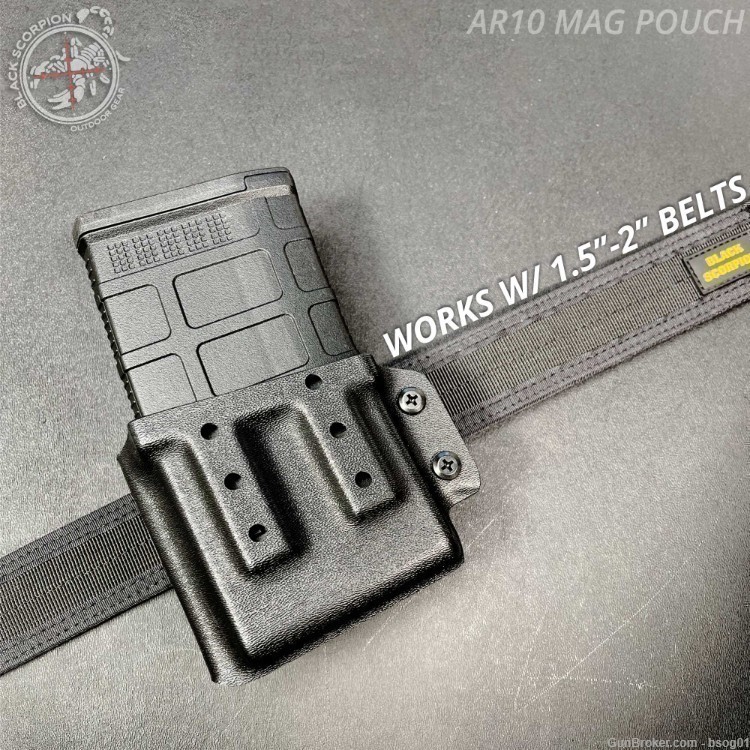 Black Scorpion Gear OWB Mag Pouch fits AR-10, .308, 6.5 Creedmoor, MP10-img-6