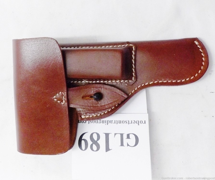 Euro Military type Leather Holster Astra 300 Ortgies Galesi .25 .32 4 in -img-0