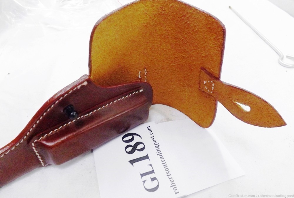 Euro Military type Leather Holster Astra 300 Ortgies Galesi .25 .32 4 in -img-2