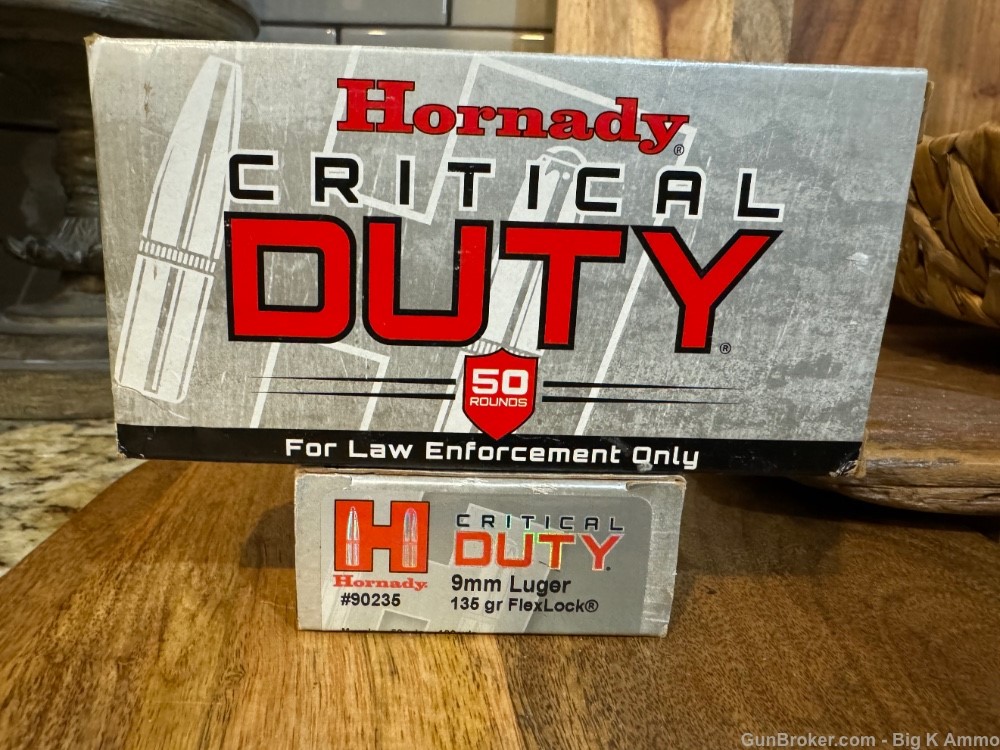 9mm Luger Critical duty law enforcement 100 Rds (2 boxes of 50 Rds) 135 gr-img-0
