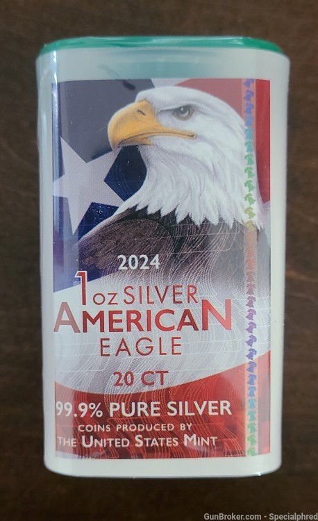 2024 Silver American Eagle 20 Count Tube $1 U.S. Mint Bullion-img-0