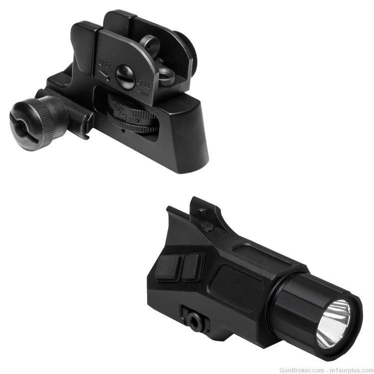VISM LED Weapon Light w/ Front + Rear Aiming Sight for Ruger 5.7 LC Carbine-img-0