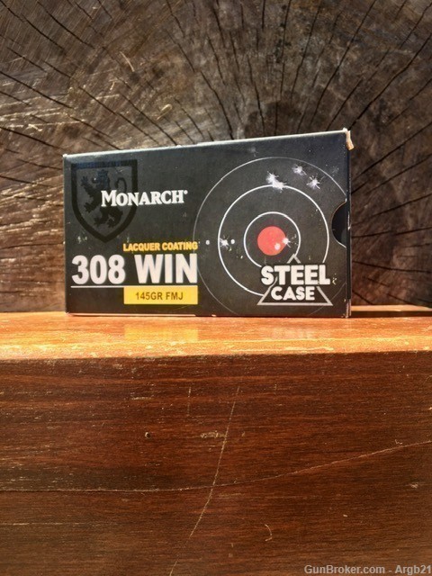 308 WIN Monarch 145Gr. FMJ 20 Rounds No CC Fee-img-0