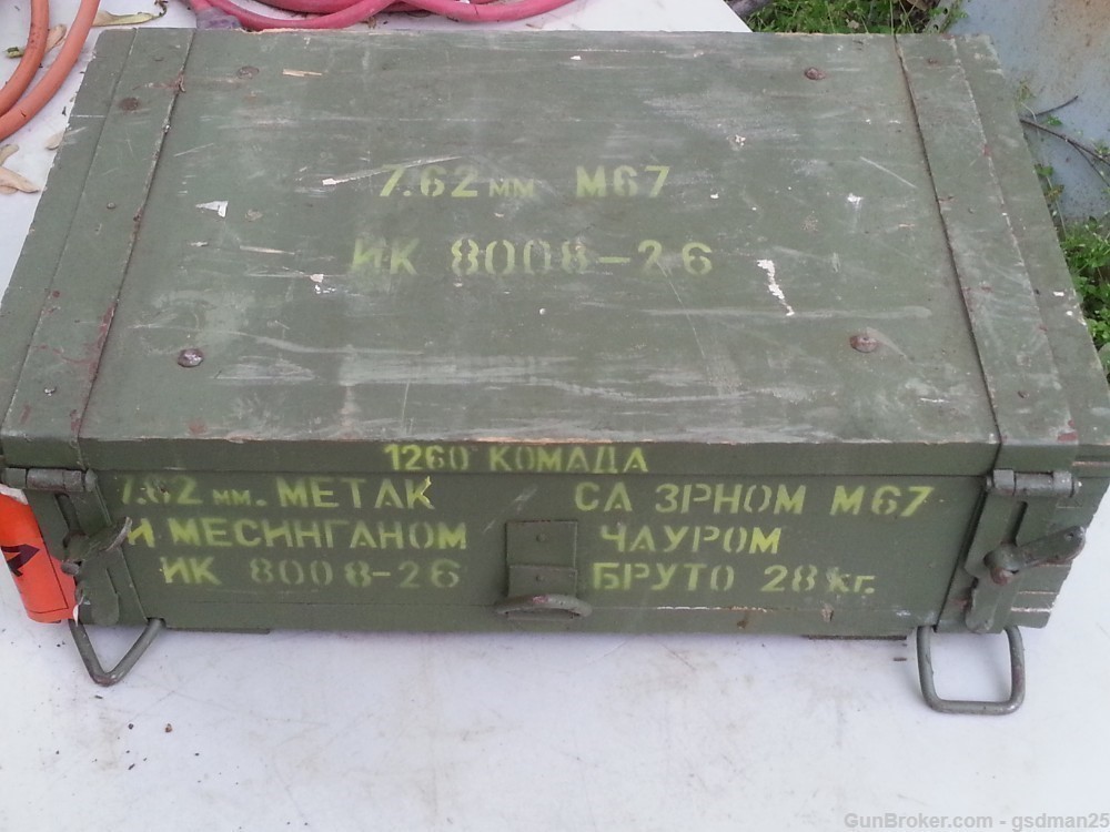 7.62 X 39 Brass case M67 124gr FMJ Yugoslavian Ammunition Box of 15rds-img-2