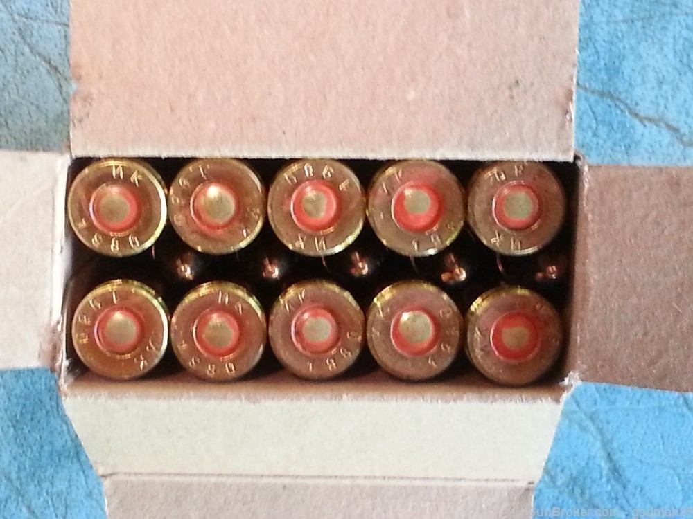 7.62 X 39 Brass case M67 124gr FMJ Yugoslavian Ammunition Box of 15rds-img-1