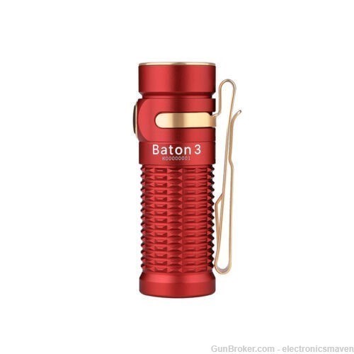 Olight Baton 3 Premium Edition Red, with Wireless Charger, 1200 Lumens-img-1