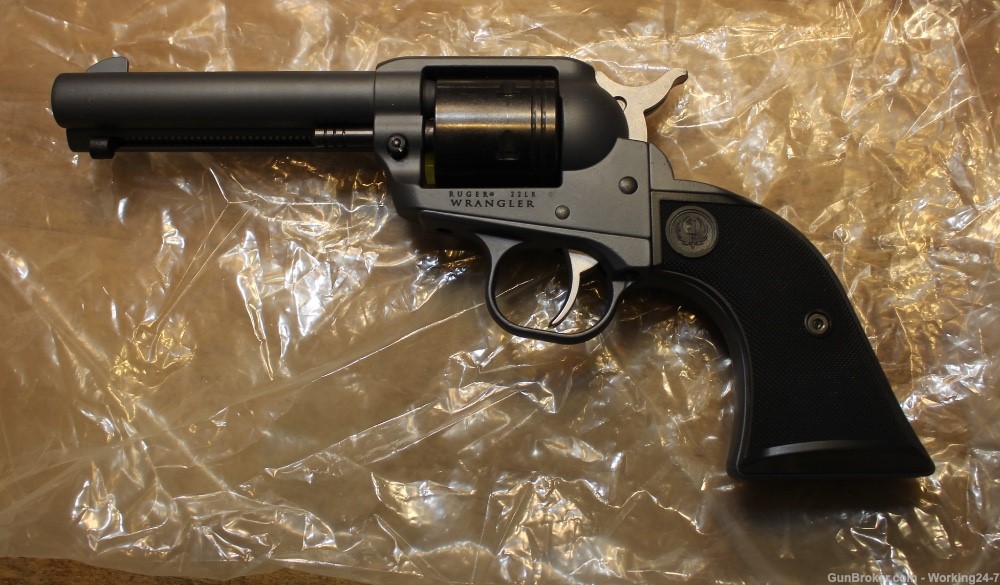 Ruger Wrangler Revolver SKU 02022, 22 LR, 4 5/8", Black Synthetic Grips-img-2