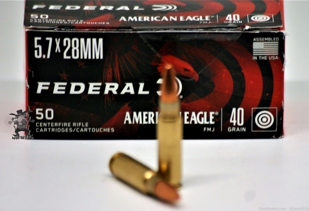  5.7X28 MM FEDERAL  AE Pistol AMMO 5.7X28MM 40GR FMJ 50-PACK-img-1