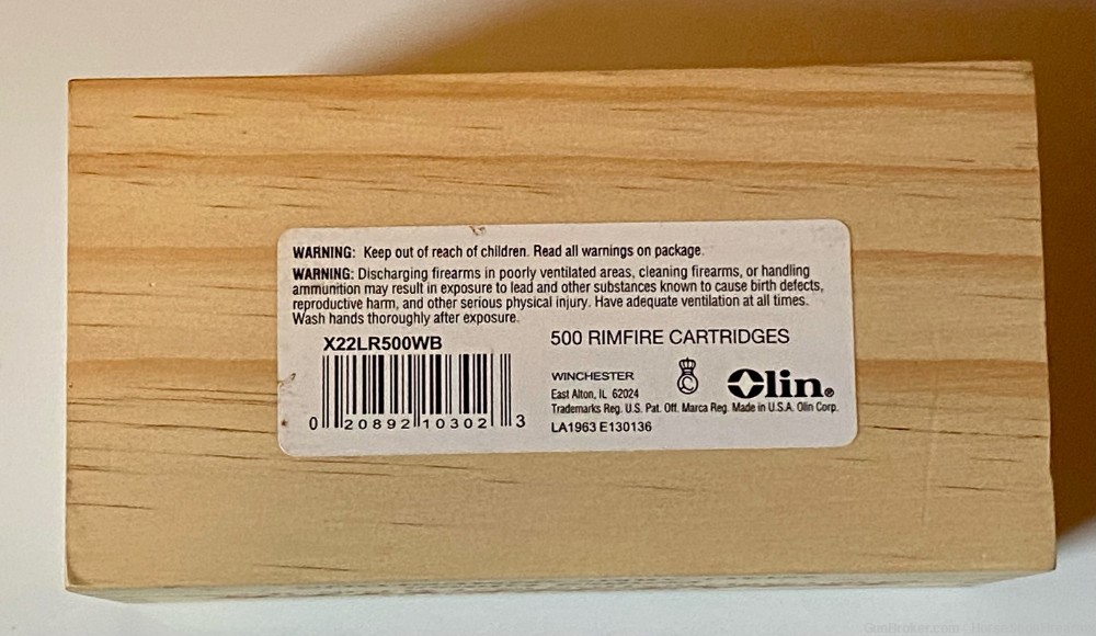 Winchester .22LR 500rd Wood Limited Edition (Box Only)-img-3