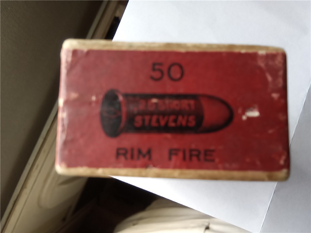 Vintage Western Cartridge Co. 25 Stevens short rim fire ammo-Sealed box-img-2