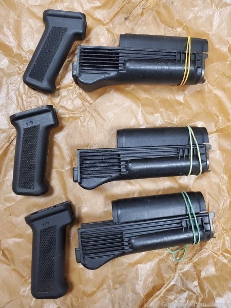 Russian AK47,AK74 AKM ,Black handguards and pistol grip sets -img-0