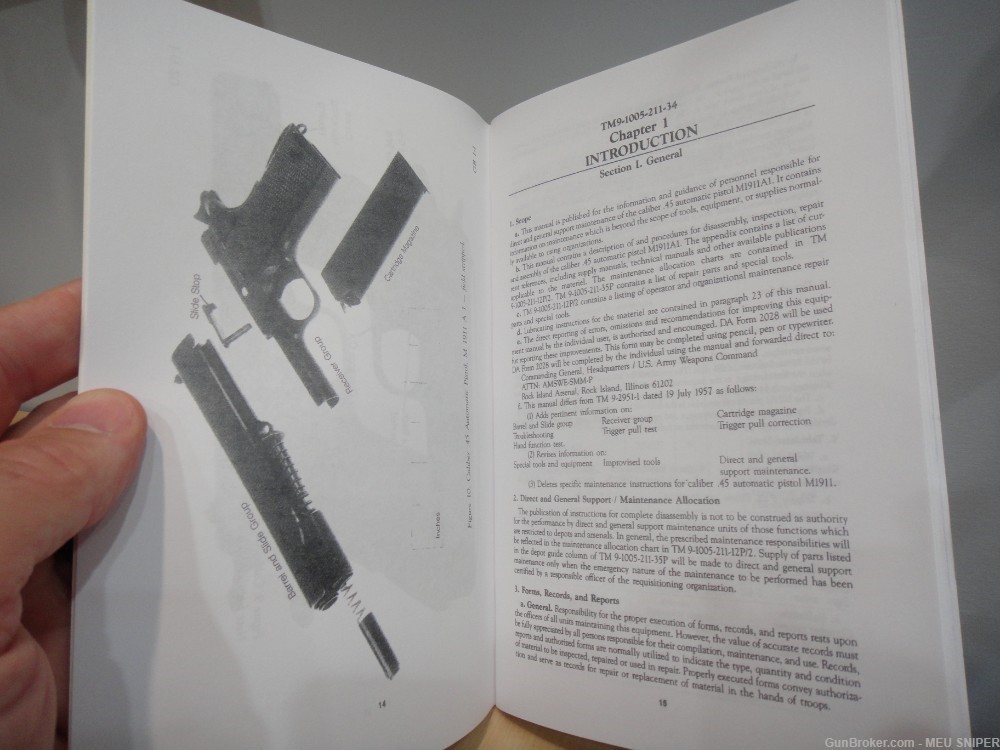 1964 Army Technical Manual TM Pistol Caliber .45 Automatic M1911A1 (G277)-img-4